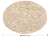 Rug ZIZUR Beige 90 cm Jute Look Indoor and Outdoor 4010414