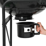 ZNTS Charcoal Grill Cart with Lid Black 96x72x113 cm Metal 42003856