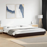 Bed Frame with LED Lights without Mattress Black 200x200cm 3281071