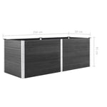 ZNTS Garden Raised Bed 250x50x91 cm WPC Grey 49058