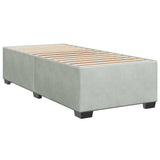 Box Spring Bed with Mattress Light Grey 90x190 cm Velvet 3286186