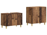 2 Piece Bathroom Cabinet Set ARNHEM Old Wood Engineered Wood 3417610