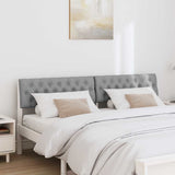 Upholstered Headboard Light Grey 180 cm Solid Pine Wood 879163
