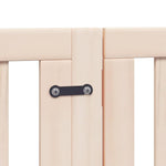 Dog Gate with Door Foldable 15 Panels 750 cm Poplar Wood 3155643