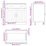Kitchen Base Cabinet Lucca Artisan Oak Engineered Wood 853746