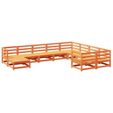 Garden Sofa Set Wax brown Solid pine wood Large Modular 3299637