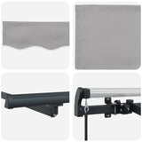 Retractable Awning Light Grey 250 x 200 cm Fabric 3329442