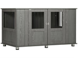 Dog Crate Table for Medium and Large Dogs with Magnetic Door for Indoor Use, 114 x 60 x 82 cm, Grey T3398P349620
