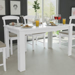 ZNTS Dining Table 140x80x75 cm White 243056