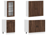 Kitchen Unit PORTO 8 pcs Brown Oak Engineered Wood 3438428