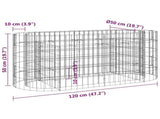 Gabion Raised Bed Galvanised Iron 120x50x50 cm 152024