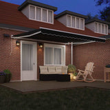 Retractable Awning with Manual Black 400 x 350 cm Fabric 3330776