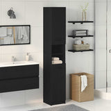 Bathroom Cabinet Black oak 32 x 34 x 188.5 cm Engineered Wood 862097
