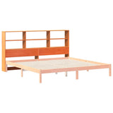 Headboard with Storage Wax Brown 200 cm Solid Wood Pine 855650