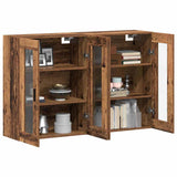 Wall Mounted Cabinets 2 pcs Old wood 69.5 x 34 x 90 cm 3394581