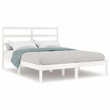 Bed Frame without Mattress White 140x190 cm Solid Wood Pine 3104914
