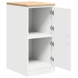 Garage Storage Cabinet White 40x51x85 cm Solid Wood Pine 860562