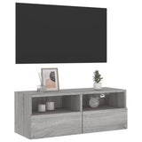 TV Wall Cabinet Grey Sonoma 80x30x30 cm Engineered Wood 836878