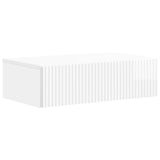 Wall-Mounted Side Table High Gloss White 59 x 34.5 x 17 cm 898489