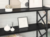 Console Table Black Oak 156 x 28 x 80.5 cm Engineered Wood 882786