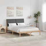 Bed Frame with Headboard Brown 135 x 190 cm Solid Pine Wood 878900