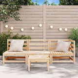 Garden Sofa 3-Seater Solid Wood Pine 837949