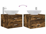 Bathroom Furniture Set 3 pcs Smoked Oak 49.5 x 44.5 x 65 cm 3405911