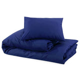 Duvet Cover Set Navy Blue 135x200 cm Cotton 136150