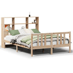 ZNTS Bookcase Bed without Mattress 140x200cm Solid Wood Pine 3322315