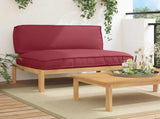 Sofa Set Plain Wine Red 120 x 80 x 69 cm Solid Acacia Wood 3418212