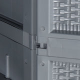 Garden Storage Cabinet Grey 65x45x172 cm PP Rattan 364064