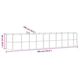 Garden Raised Bed Galvanised Steel 396x100x68 cm Silver 319077