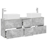 Bathroom Cabinet Set 3 pcs Concrete Grey 53 x 34.5 x 63 cm 3405862