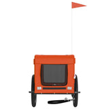Pet Bike Trailer Orange and Black Oxford Fabric&Iron 93921