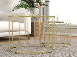 Elliptical Cut-Out Nesting Tables - Gold-Tone T3398P344713