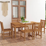 Garden Dining Set Warm Brown Solid Teak Wood Standard Durable 3059938