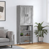 Highboard Grey Sonoma 69.5x34x180 cm Engineered Wood 3200087