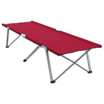 Folding Camping Bed Folding Red 62 x 194 x 42 cm Oxford fabric 42003118