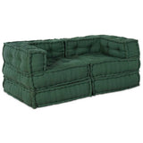 Modular Sofa 2 pcs Green 140 x 70 x 56 cm Fabric 3315076