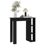 Bar Table with Shelf Black 102x50x103.5 cm Engineered Wood 809459