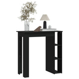 Bar Table with Shelf Black 102x50x103.5 cm Engineered Wood 809459