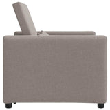 Pull out Sofa Bed Single Taupe 90 x 165 x 87 cm Fabric 42002690