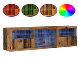 LED Sideboard Old Wood 181.5 x 37 x 67 cm Engineered Wood 3333116