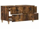 Bathroom Sink Cabinet ALKMAAR Smoked Oak 82 x 41x 59 cm 896140