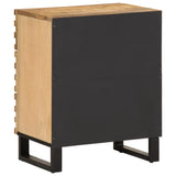 ZNTS Bedside Cabinet 50x34x62 cm Solid Wood Rough Mango 377481