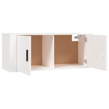 3 Piece Wall-mounted TV Cabinet Set White 100x34,5x40 cm 3188374