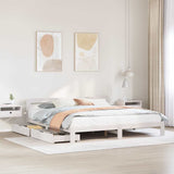 Bed Frame without Mattress White 180x200 cm Super King Solid Wood Pine 3309855