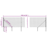 Wire Mesh Fence with Spike Anchors Green 0.8x25 m 154136