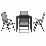 Garden Dining Set 5 pcs Anthracite Powder-Coated Steel 3379290