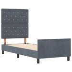ZNTS Bed Frame Dark Grey 80x200 cm Velvet 3344838